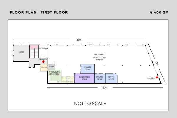 First Floor Space is 4,400 SF