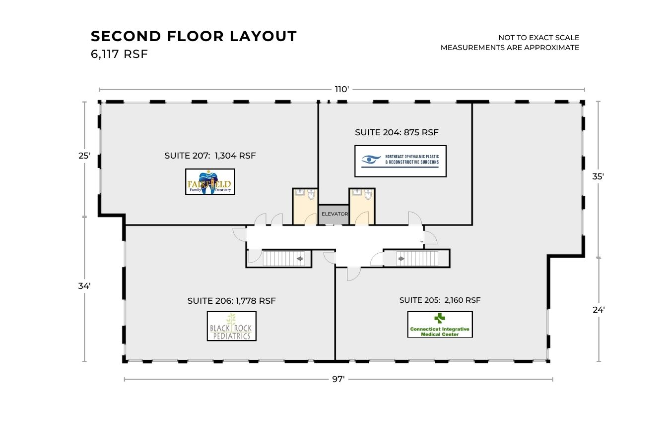 6,117 RSF on the Second Floor 6,117 RSF on the Second Floor