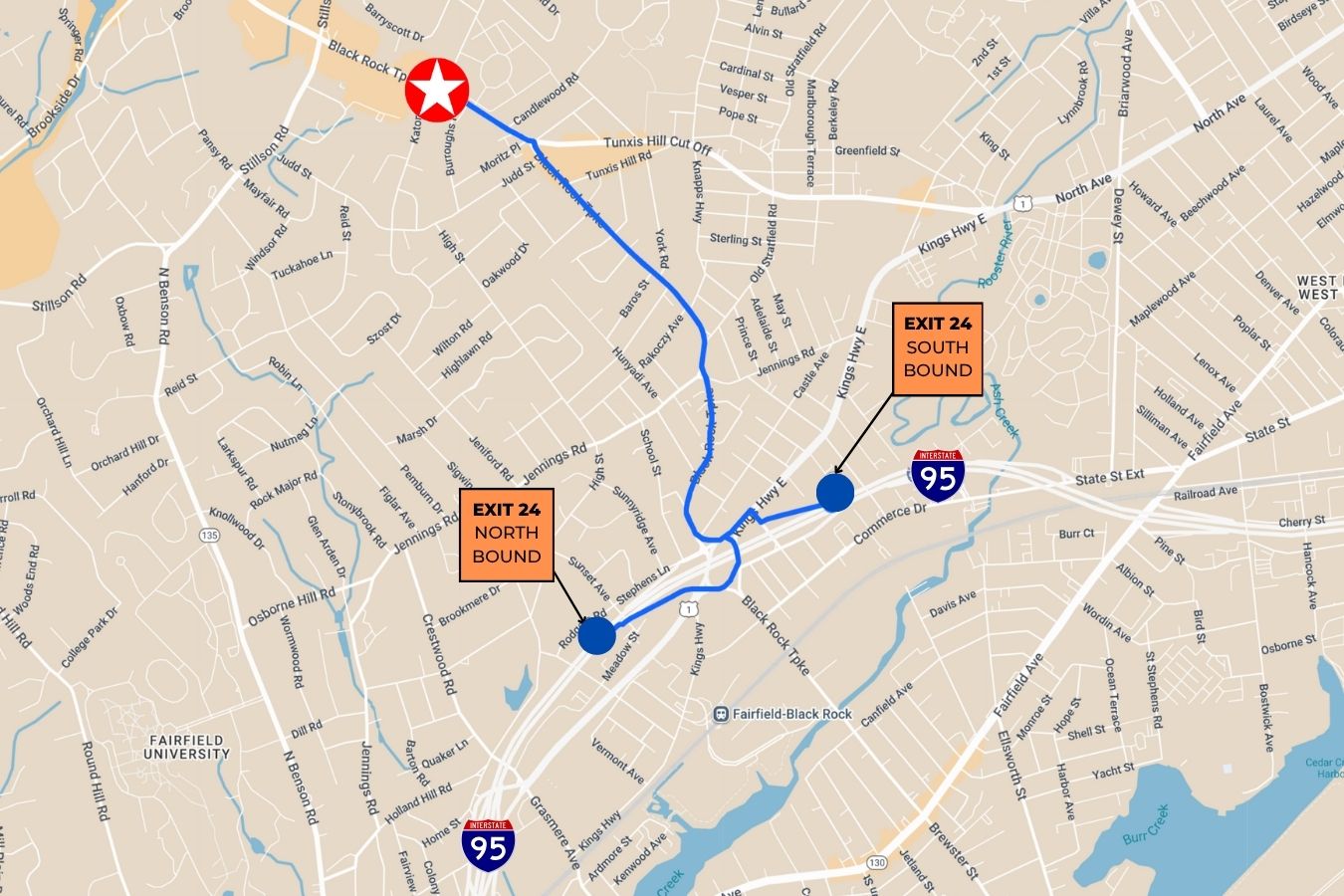 Two Miles to I-95 Two Miles to I-95