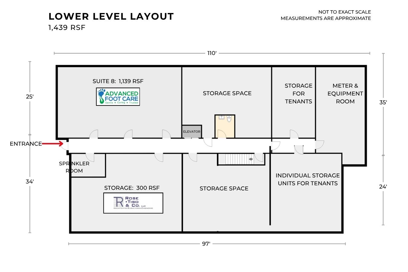 1,435 RSF on the Lower Level 1,435 RSF on the Lower Level