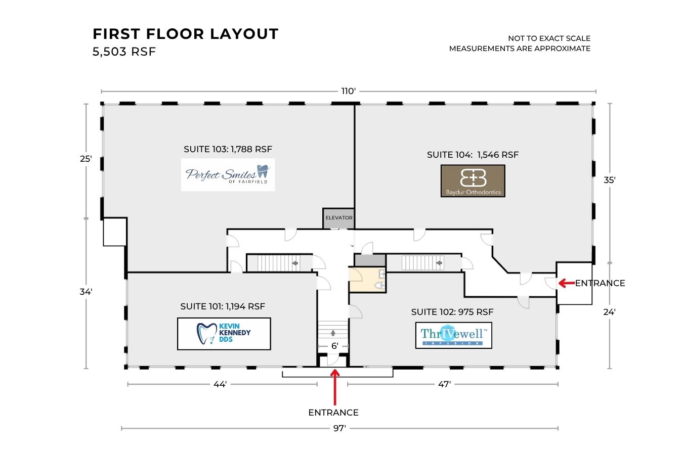 5,503 RSF on the First Floor 5,503 RSF on the First Floor