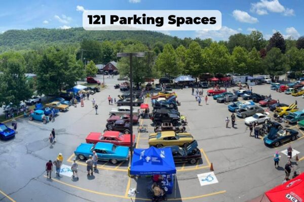 Retail Store has 121 Parking Spaces & Two Curb Cuts