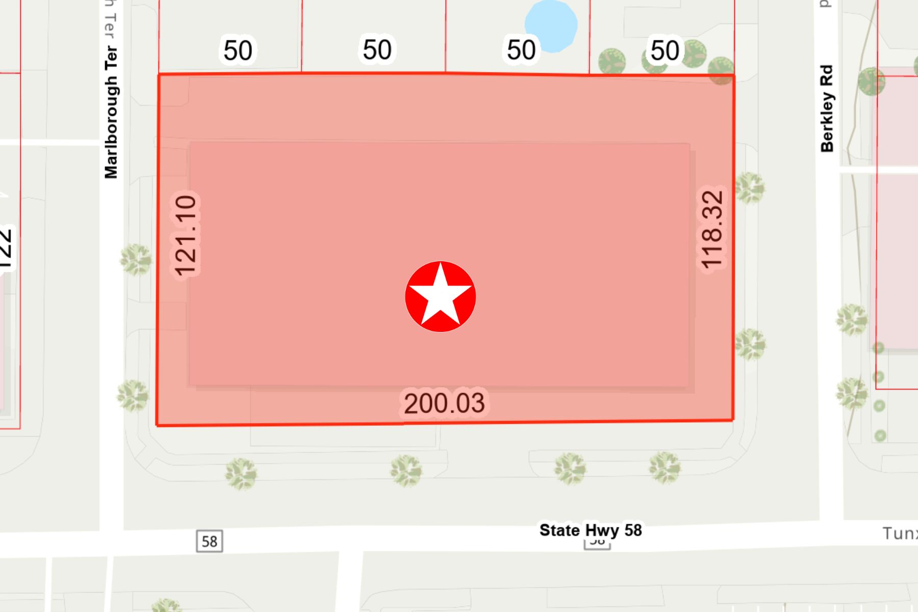 Premium 0.55-Acre Commercial Lot With Excellent Highway Frontage Property Plot Map Highlighting A 0.55-Acre Commercial Lot With 200 Feet Of Highway Frontage