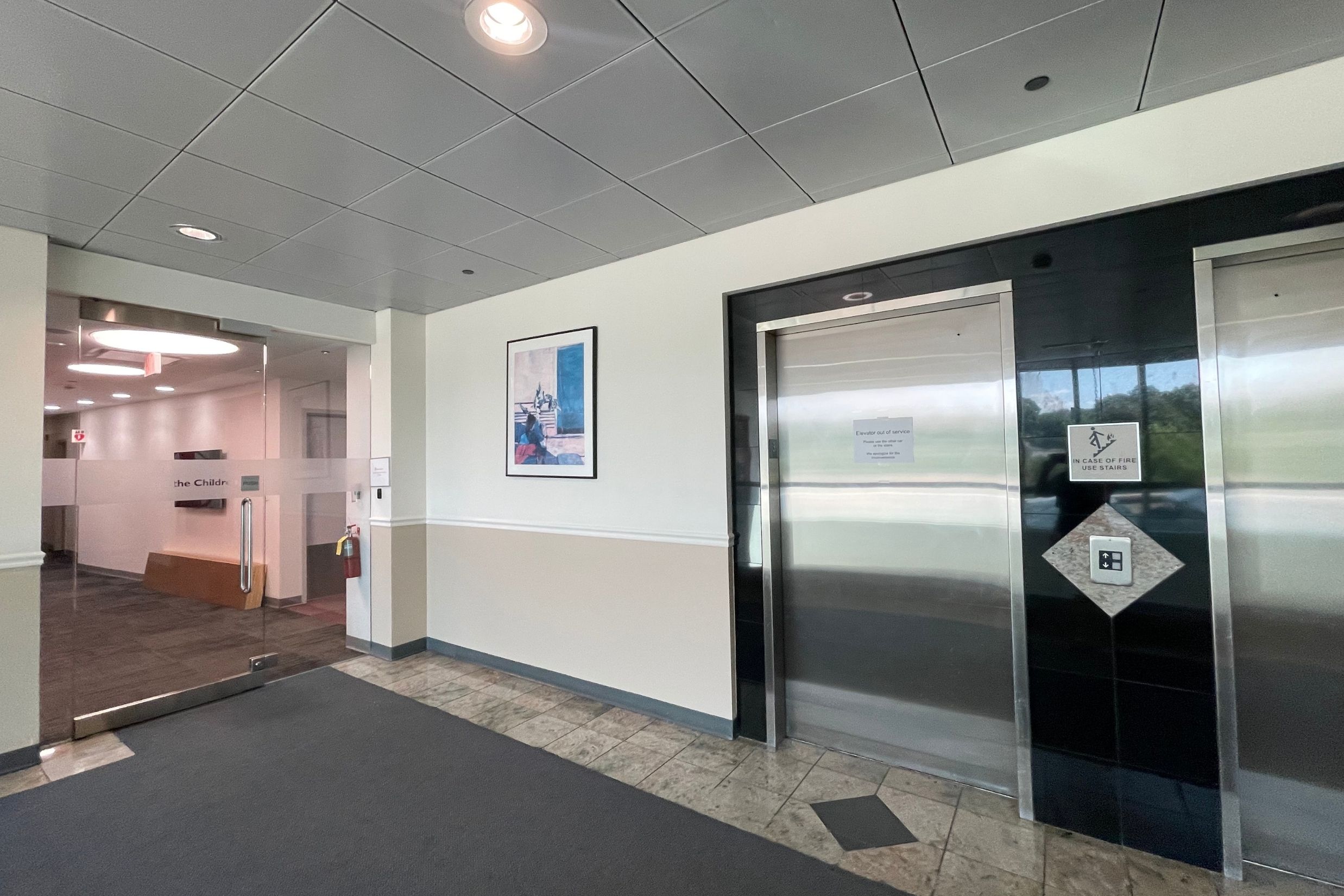 Third Floor Elevator Lobby - 501 Kings Highway East Third-floor elevator entrance leading directly to the 24,025 SF divisible office suite at 501 Kings Highway East.