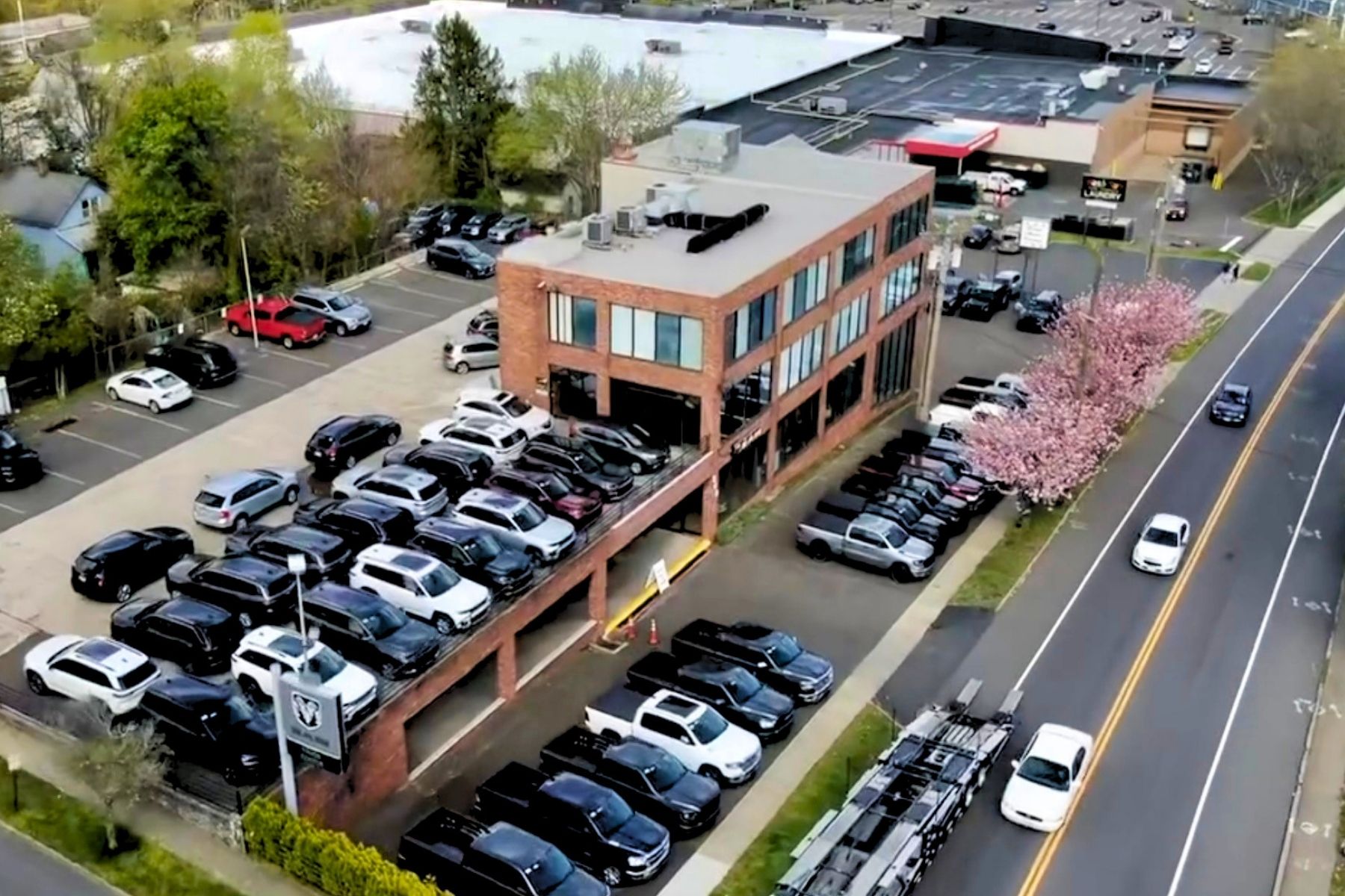 Expansive Property Accommodating Dedicated On-Site Parking for 120 Cars Large paved parking lot accommodating 120 cars at the Fairfield commercial site.