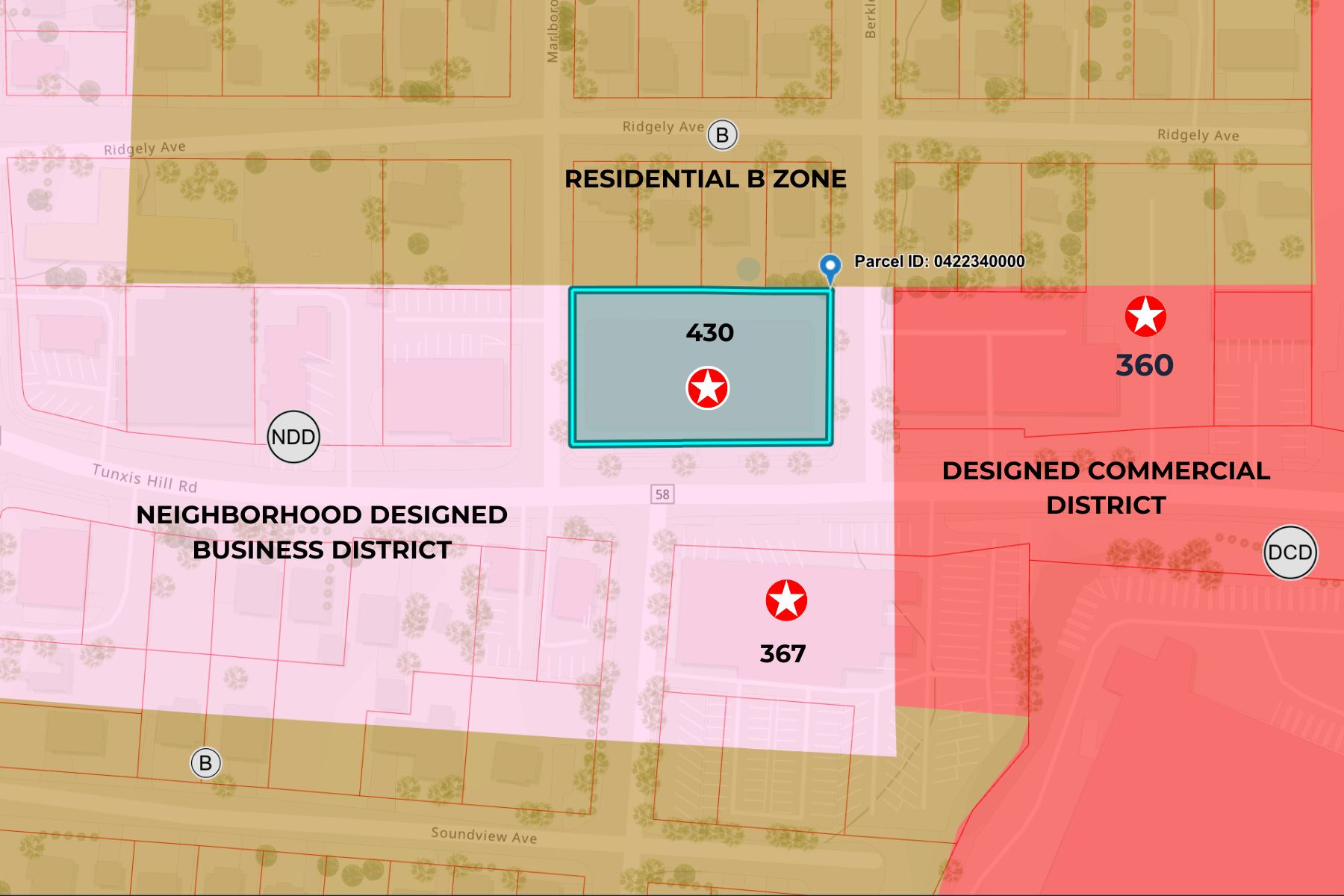 Flexible Zoning in a Neighborhood Designed Business District Comprehensive Site Plan and Efficient Multi-Level Building Layout