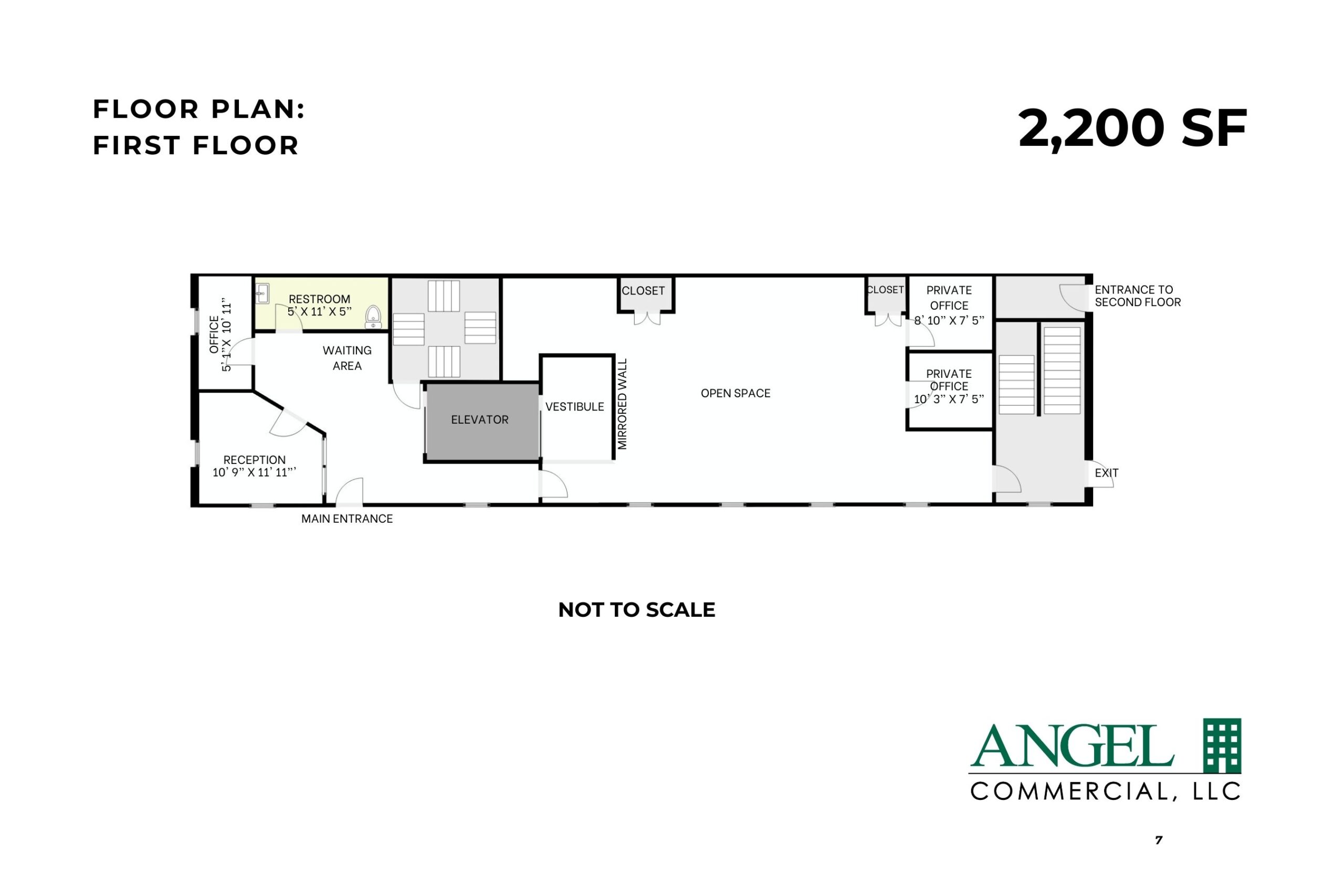 Floor Plan - First Floor - 2,200 SF Available