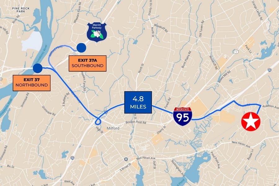 Convenient Access to the Merritt Parkway