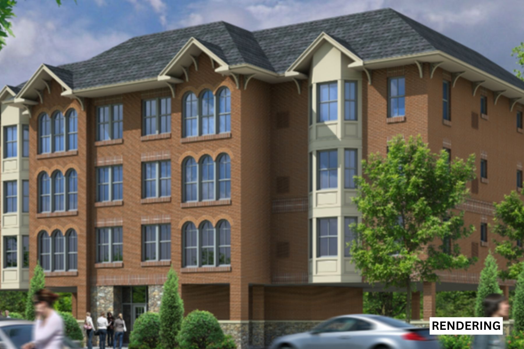 Rendering of Approved Plans for a 21,054 SF four-Story, 18-Unit Residential Apartment Building