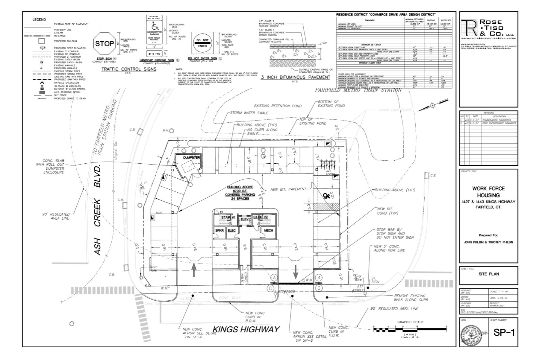 Approved Site Plan for a 21,054 SF Apartment Building