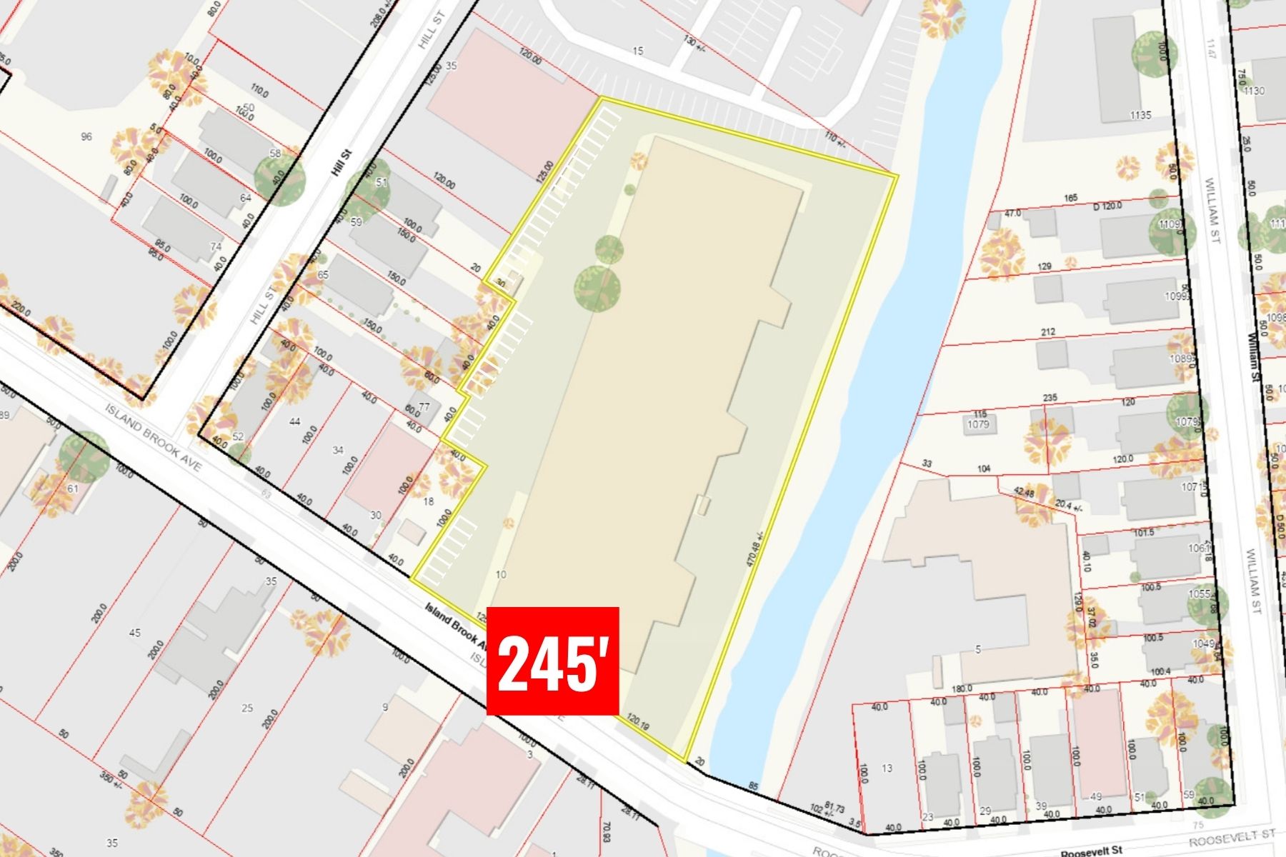 245' of Frontage on Island Brook Avenue 245' of Frontage on Island Brook Avenue