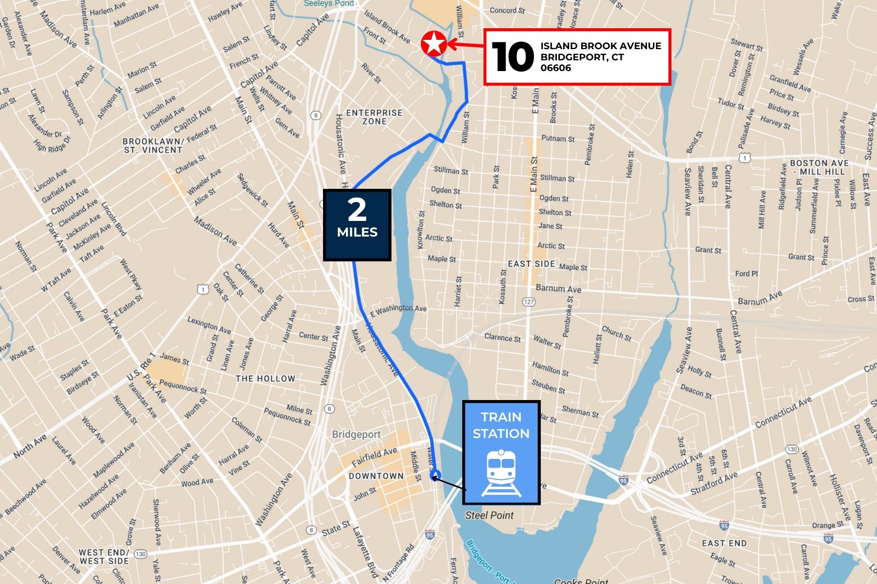 Two Miles to the Bridgeport Train Station Two Miles to the Bridgeport Train Station