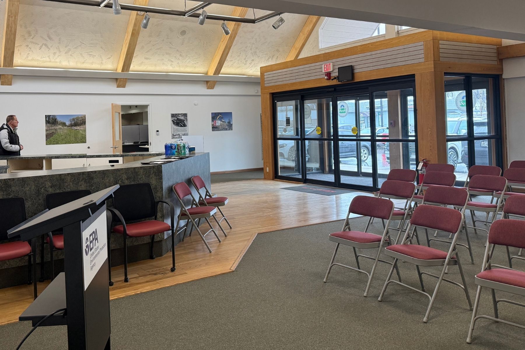 Prominent Glass-Front Retail Entrance Offering High Visibility and a Welcoming Transition for Customer Foot Traffic Prominent Glass-Front Retail Entrance Offering High Visibility and a Welcoming Transition for Customer Foot Traffic