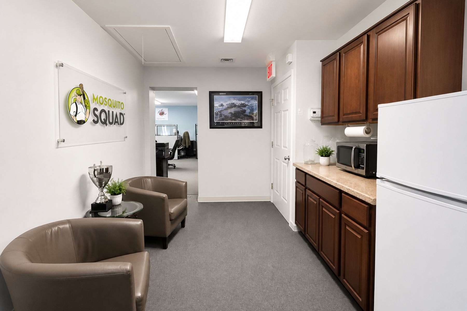 Modern Kitchenette & Waiting Area