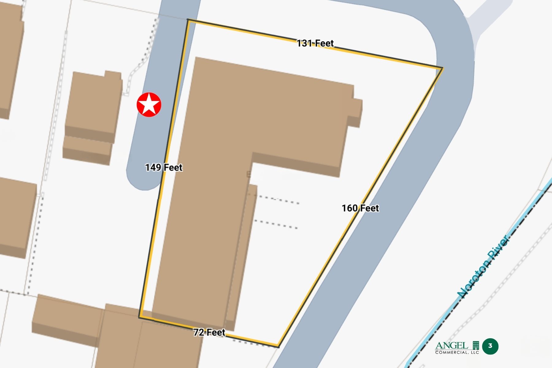 160' Frontage on Garland Drive Parcel Map of 20 Garland Drive, Stamford, CT, highlighting the 160 feet of frontage