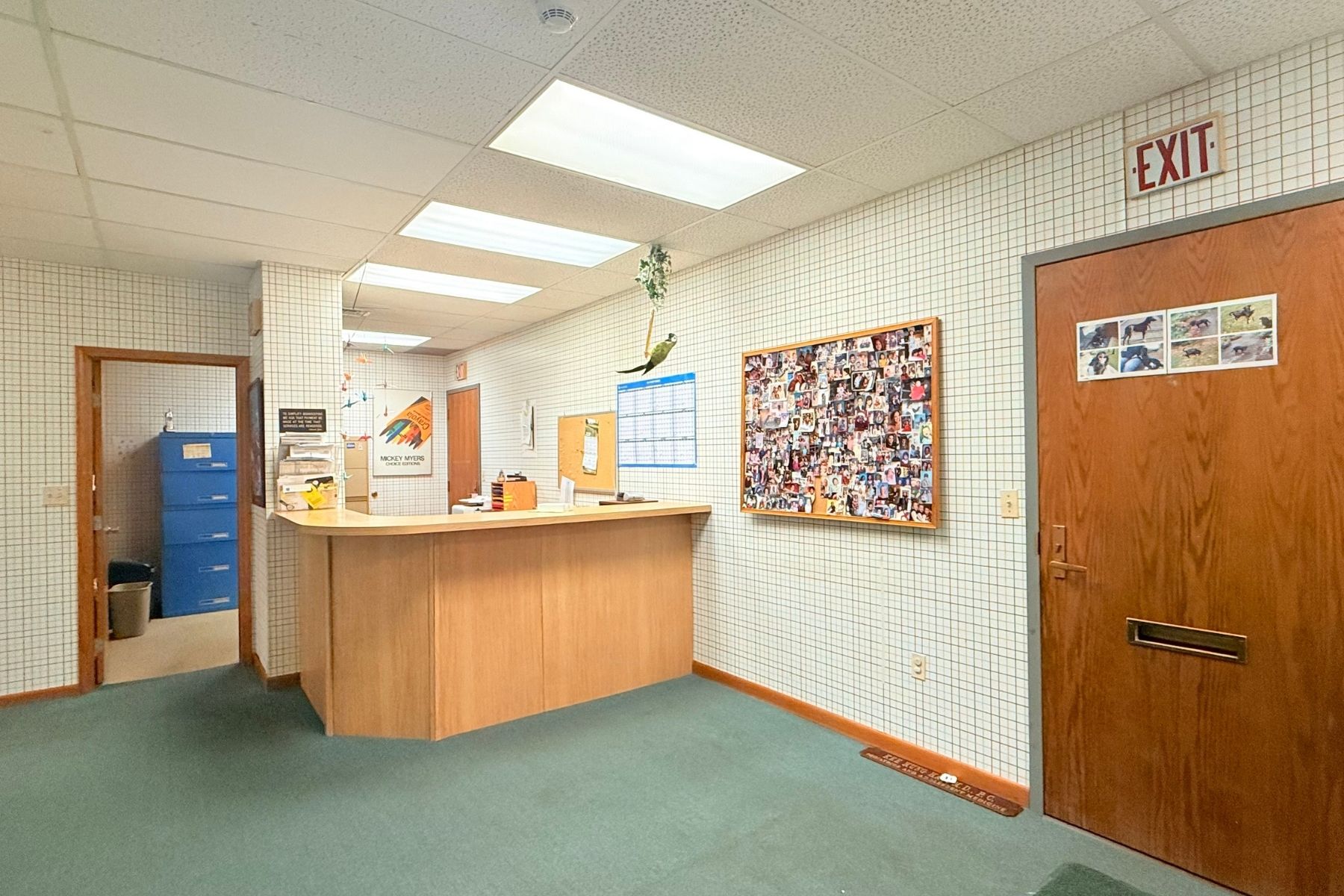 Reception Room ght Medical Office Reception Desk Area Featuring A Wood Front Panel, Transaction Counter At Hawley Lane Professional Center In Trumbull, CT