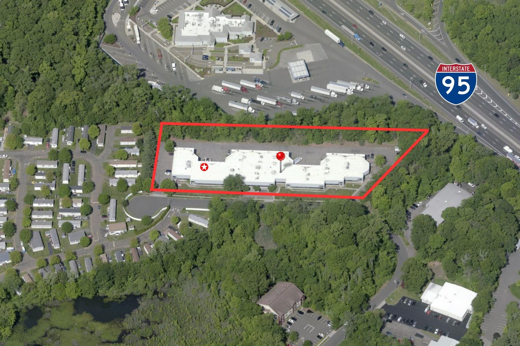 Aerial Satellite View Highlighting the Property Footprint and Immediate Proximity to the I-95 Corridor Aerial Satellite View Highlighting the Property Footprint and Immediate Proximity to the I-95 Corridor