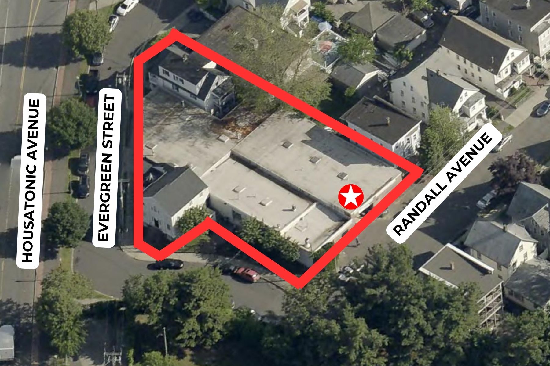 Aerial View of 55 Randall Avenue in Bridgeport, CT Aerial View of 55 Randall Avenue in Bridgeport, CT